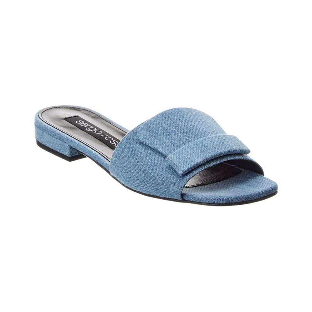 Sergio Rossi Denim Sandal, Blue